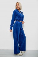 Спортивный костюм женский велюровый, цвет электрик, 257R4125 - фото № 2