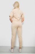 Спортивный костюм женский, цвет бежевый, 221R102-5 - фото № 3