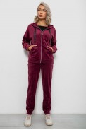 Спортивний костюм жіночий велюровий, колір бордовий, 257R4119 оптом - фото № 1