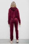 Спортивний костюм жіночий велюровий, колір бордовий, 257R4119 оптом - фото № 3