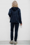 Спортивный костюм женский велюровый, цвет синий, 257R4119 оптом - фото № 3