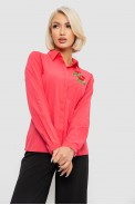 Сорочка жіноча класична з аплікацією, колір кораловий, 230R014-3 - фото № 0