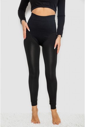 Лосіни на хутрі, колір чорний, 139RA970