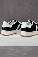 Кеди жіночі замша, колір чорно-білий, 248RJH400 оптом - фото № 3