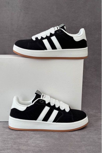 Кеди жіночі замша, колір чорно-білий, 248RJH400