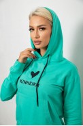 Спортивний костюм жіночий двонитка, колір м'ятний, 214R1419-007 оптом - фото № 4