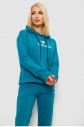 Спортивный костюм женский двухнитка, цвет бирюзовый, 214R1419-007 - фото № 1