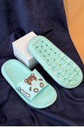 Шлепанцы женские с аппликацией, цвет голубой, 243R5028-3 - фото № 1