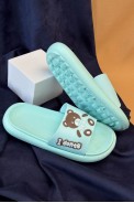 Шлепанцы женские с аппликацией, цвет голубой, 243R5028-3 - фото № 3