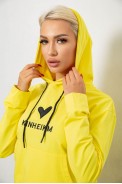 Спортивний костюм жіночий двонитка, колір жовтий, 214R1419-007 оптом - фото № 4