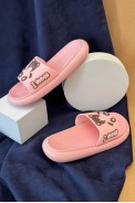 Шлепанцы женские с аппликацией, цвет светло-розовый, 243R5028-3 - фото № 0