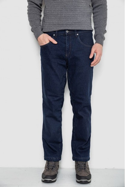 Джинсы мужские утепленные на флисе  -уценка, цвет синий, 129R9834-U