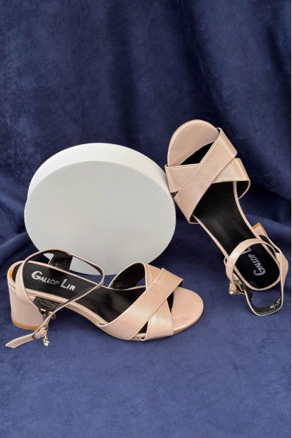 Босоніжки жіночі, колір пудровий, 243RE237