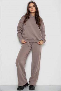Спортивный костюм женский на флисе  -уценка, цвет мокко, 241R2001-2-U-4