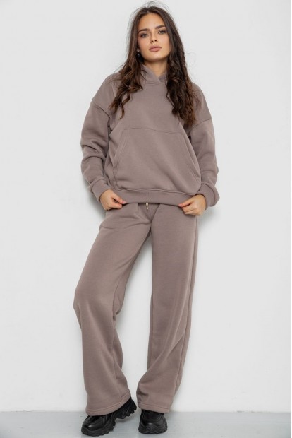 Спортивный костюм женский на флисе  -уценка, цвет мокко, 241R2001-2-U-4
