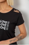 Футболка женская с принтом, цвет черный, 244R2232 - фото № 4