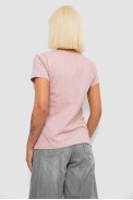 Футболка жіноча з принтом, колір пудровий, 244R2232 - фото № 3