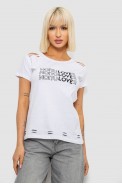 Футболка женская с принтом, цвет белый, 244R2232 - фото № 0