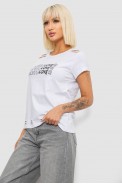 Футболка женская с принтом, цвет белый, 244R2232 - фото № 2