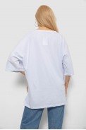 Футболка жіноча однотонна, колір білий, 244R3018 - фото № 3