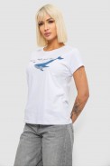 Футболка женская с принтом, цвет белый, 244R1006 - фото № 2