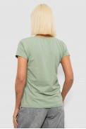 Футболка женская с принтом, цвет оливковый, 244R1006 - фото № 3