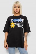 Футболка женская с принтом, цвет черный, 244R2803 - фото № 0
