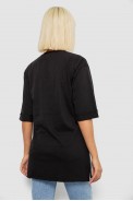 Футболка женская с принтом, цвет черный, 244R2803 - фото № 3