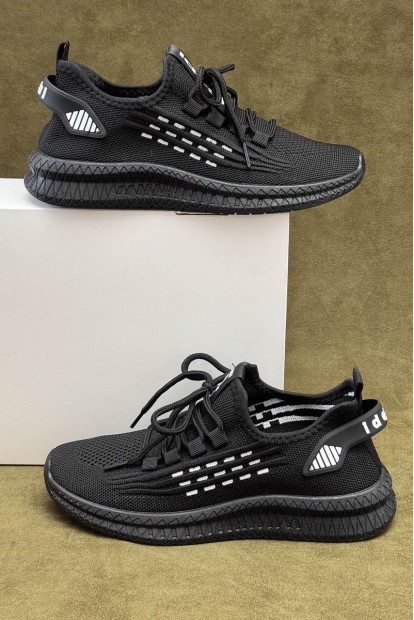 Кросівки жіночі  текстиль, колір чорно-білий, 243RF58