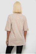 Футболка жіноча з принтом, колір бежевий, 244R2803 - фото № 3