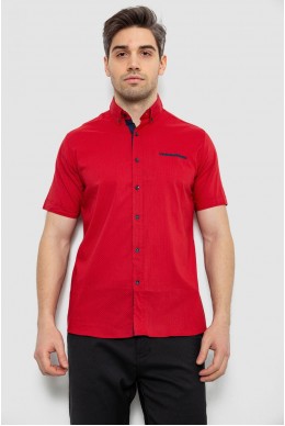 Рубашка мужская с принтом, цвет красный, 186RKB103