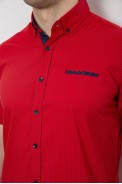Рубашка мужская с принтом, цвет красный, 186RKB103 - фото № 4