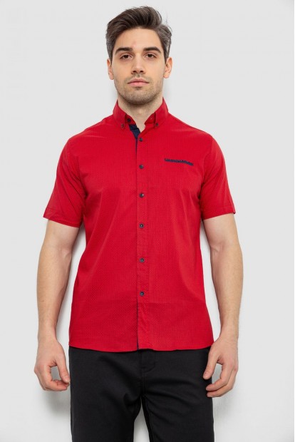 Рубашка мужская с принтом, цвет красный, 186RKB103