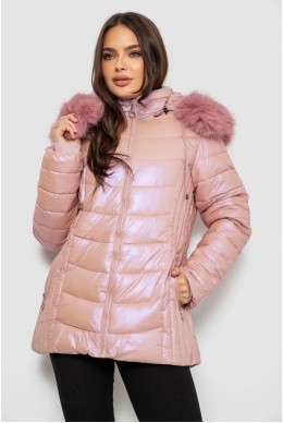 Куртка жіноча зимова коротка, колір рожевий, 244R23-711