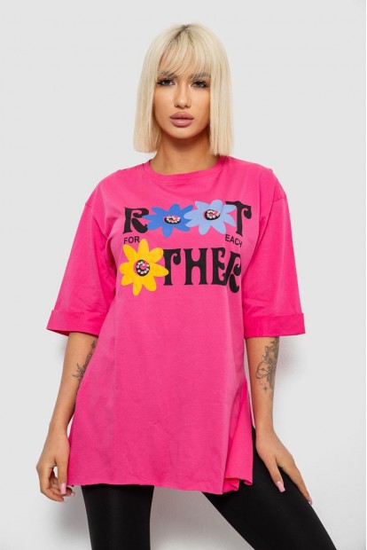 Футболка жіноча з принтом, колір рожевий, 244R2803