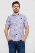 Сорочка чоловіча з коротким рукавом, колір бузковий, 214R6917-15 - фото № 0