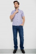Сорочка чоловіча з коротким рукавом, колір бузковий, 214R6917-15 - фото № 1