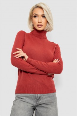 Гольф жіночий однотонний, колір темно-кораловий, 204R921