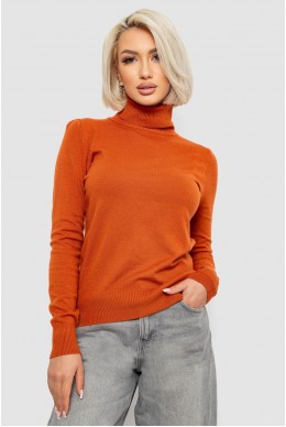 Гольф жіночий однотонний, колір теракотовий, 204R921