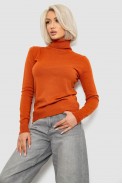 Гольф жіночий однотонний, колір теракотовий, 204R921 - фото № 2