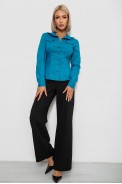 Рубашка женская однотонная, цвет бирюзовый, 230R068 - фото № 1