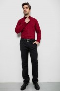 Рубашка мужская однотонная, цвет бордовый, 186R2013 - фото № 1