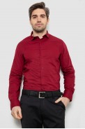 Рубашка мужская однотонная, цвет бордовый, 186R2013 - фото № 0