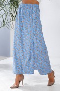 Спідниця софт із квітковим принтом, колір блакитний, 257R11 оптом - фото № 4