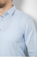 Рубашка мужская однотонная, цвет голубой, 186R2013 - фото № 4