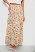 Юбка софт с цветочным принтом, цвет желтый, 257R11 - фото № 1