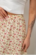 Юбка софт с цветочным принтом, цвет желтый, 257R11 - фото № 4