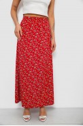Юбка софт с цветочным принтом, цвет красный, 257R11 - фото № 1
