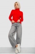 Гольф жіночий однотонний, колір червоний, 204R921 - фото № 1