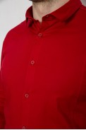 Рубашка мужская однотонная, цвет красный, 186R2013 - фото № 4